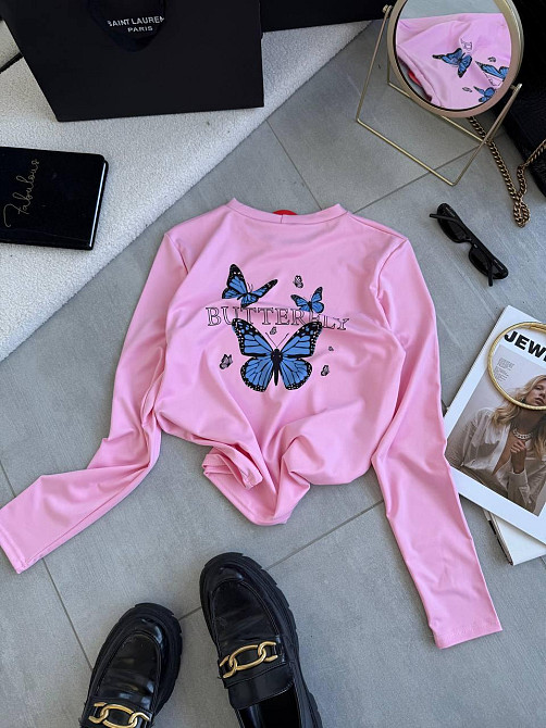 Жіночий повсякденний лонгслів з мікродайвінгу з малюнком Одеса - фото 1