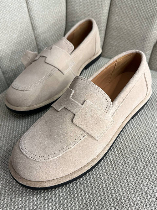 Туфлі жіночі Hengji 560-5 лофери замшеві бежеві, 37, 23,5 см Київ - фото 15