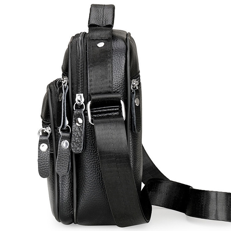 Мужская сумка-барсетка 17x21x9, кожаная сумочка планшет Tiding Bag 75003 черная Киев - изображение 13