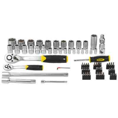 Набор инструментов Sigma насадок торцевых и бит 1/4", 1/2" 72шт CrV mid (6003741) Винница