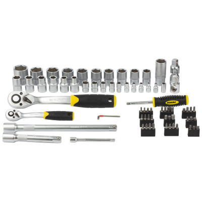 Набор инструментов Sigma насадок торцевых и бит 1/4", 1/2" 72шт CrV mid (6003741) Винница - изображение 4