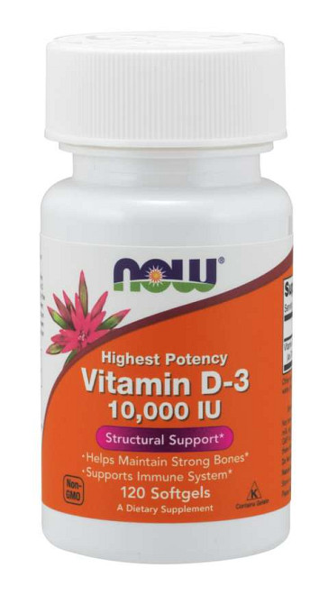 Витамин D-3 Now Vitamin D-3 10000 IU 120 soft Луцк - изображение 1
