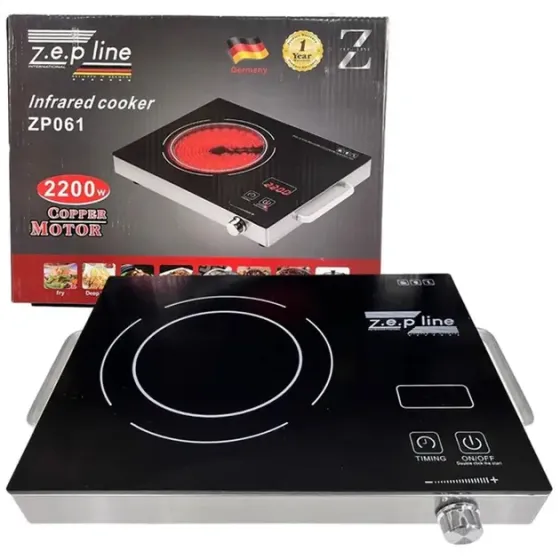 Настольная плита электрическая сенсорная инфракрасная одноконфорочная Zepline ZP-061 2200 Вт Коломыя