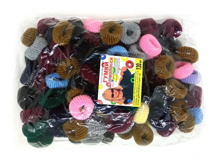 Резинки для волос махровые набор 120 шт Киев - изображение 1