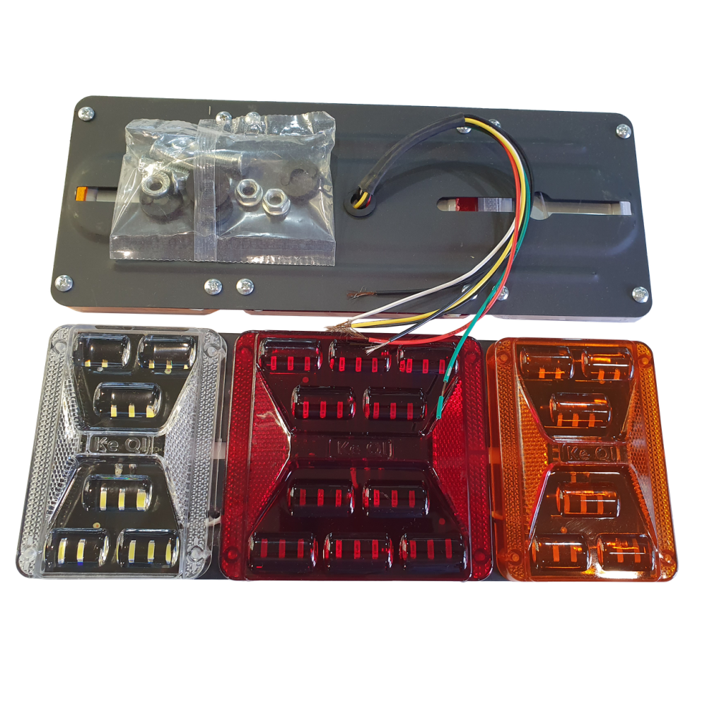 Ліхтар LED задній універсальний 325 х 130 х 20; 24v; 108 led діодів; (38Amber + 48Red + 22White) Мукачево - фото 5