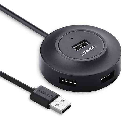 USB хаб/концентратор/розгалужувач Ugreen на 4 USB 2.0 порти CR106 (Чорний) Николаев