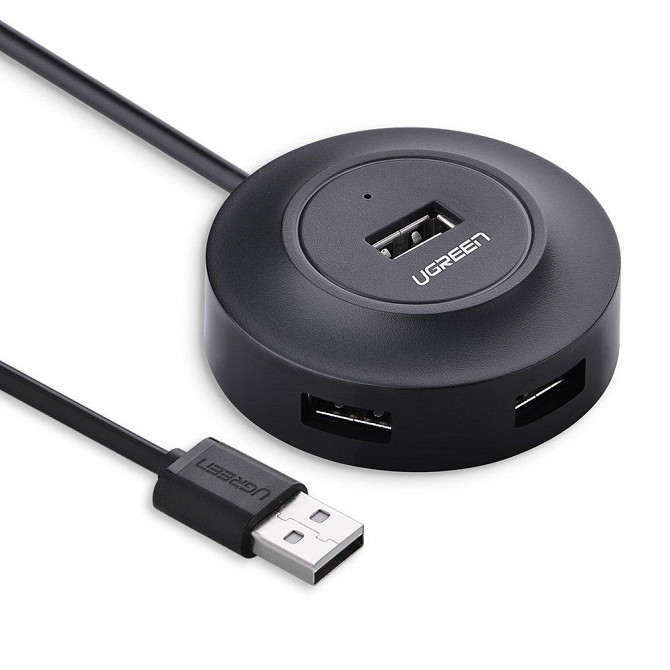 USB хаб/концентратор/розгалужувач Ugreen на 4 USB 2.0 порти CR106 (Чорний) Миколаїв - фото 2
