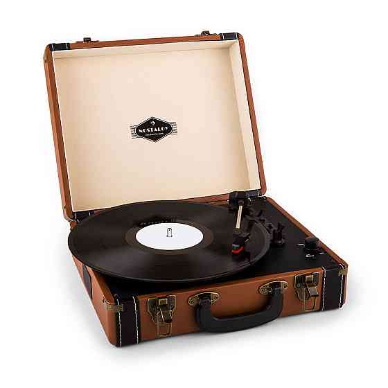 Jerry Lee Retro Turntable LP USB Коричневий Коричневий (Німеччина, читати опис) Рівне