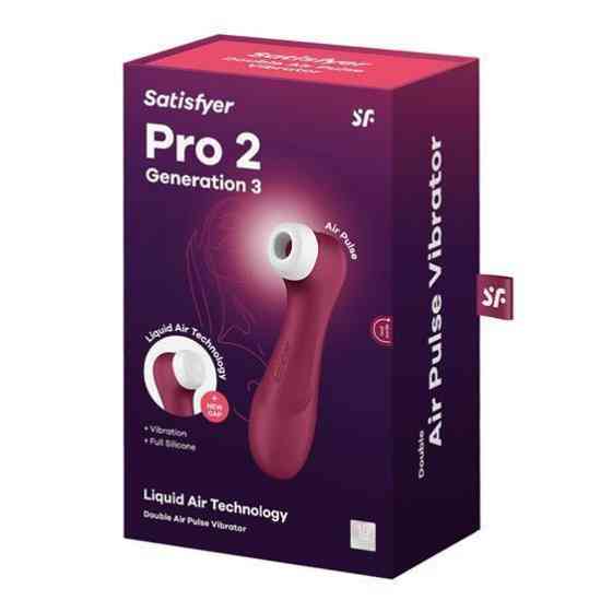 Кліторальний стимулятор - Satisfyer Pro 2 Generation 3 With Liquid Air Wine Red Sex Aura Київ