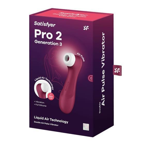 Кліторальний стимулятор - Satisfyer Pro 2 Generation 3 With Liquid Air Wine Red Sex Aura Київ - фото 1