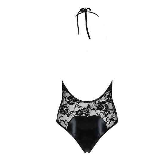 Боди с очень глубоким декольте Passion DARYL BODY L/XL, black Sex Aura Киев