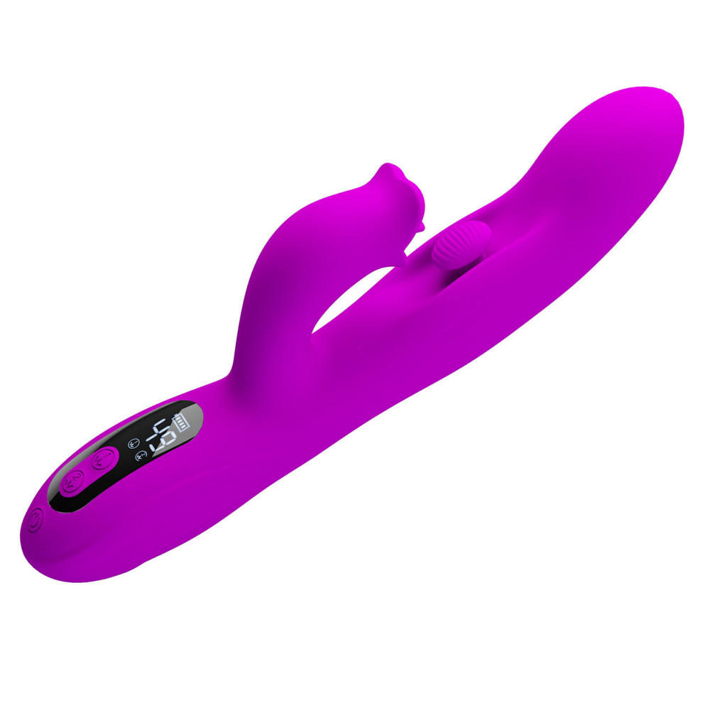 Вібратор-кролик PRETTY LOVE Yalanda Purple, силікон, фіолетовий, кивальні рухи та вібрація Sex Aura Київ - фото 9