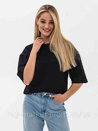 Футболка оверсайз RAY OVERSIZE жіноча чорна (U0104W-Black) Київ