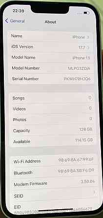 Айфон: iPhone13, 128Gb. Starling . Ідеальному стані! Білий. Київ