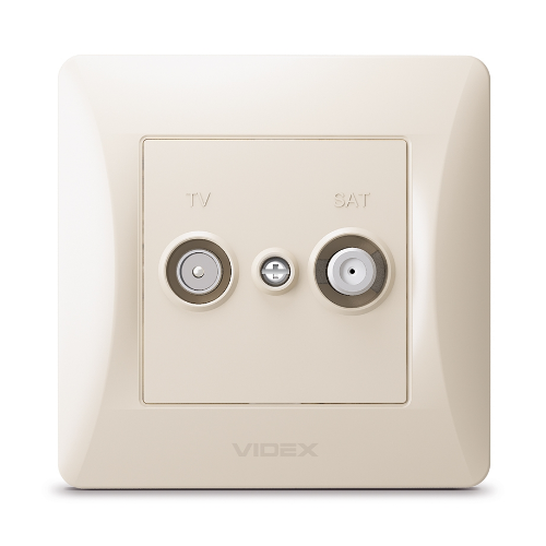 BINERA крем Розетка внутрішня кінцева SAT TV+супутник  Videx Житомир