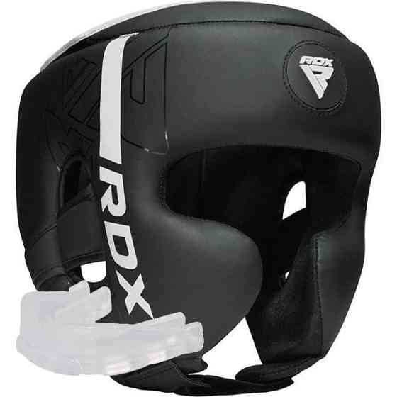 Боксерський шолом RDX F6 KARA Matte White L (капа у комплекті) Каменское