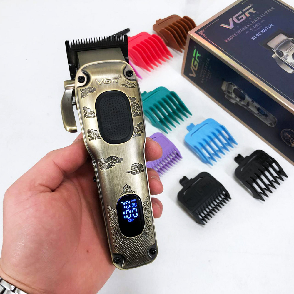 Профессиональный триммер с набором насадок VGR, Аккумуляторная машинка для стрижки волос с насадками CS-33 Львов - изображение 10