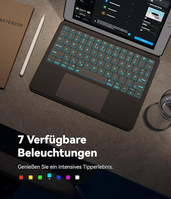 Защитный чехол с Bluetooth клавиатурой для iPad 10.2 (2019/20/21)/pro10.5(2017)/Air 3 10.5 Днепр - изображение 7