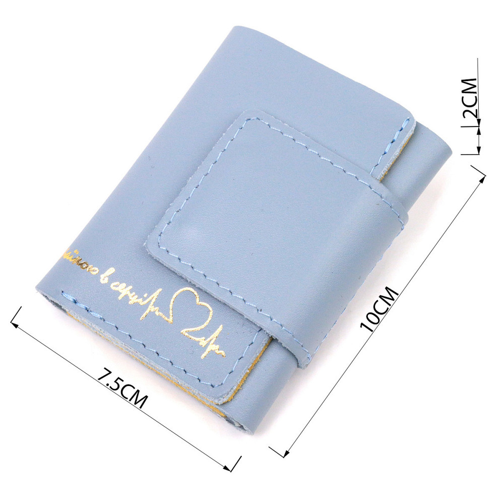 Женское кожаное портмоне в три сложения комби двух цветов Сердце GRANDE PELLE 16731 Желто-голубое Киев - изображение 3