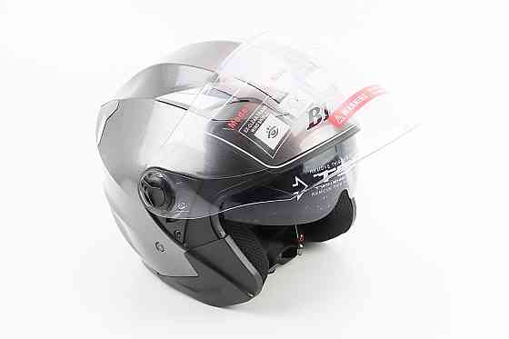 Шолом відкритий+відкидні окуляри BLD-708 М (57-58см), СІРИЙ глянець Киев