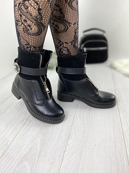 Черевики жіночі LaDi Лондон чорні (зима, шкіра натуральна) (2136) 36р.38р.39р. 38 Коломия - фото 1