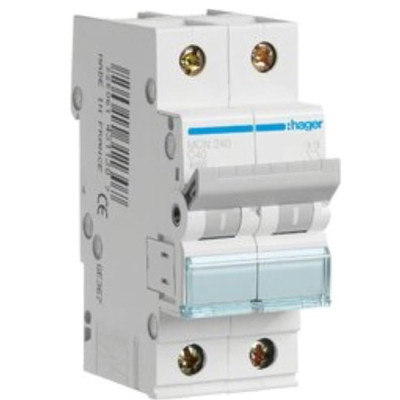 Автоматический выключатель Hager 2-п. C 40A (6kA) 2M (A) (MCN240) Винница - изображение 1