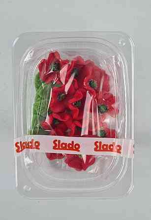 Кондитерское украшение Маки маленькие с листочками (18элеметов) (1 шт) Харків