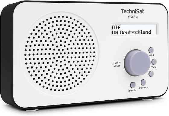 TechniSat Viola 2 портативный интернет-радиоприёмник DAB+ FM Wi‑Fi белый/чёрный с LCD и разъёмом 3,5 мм Киев