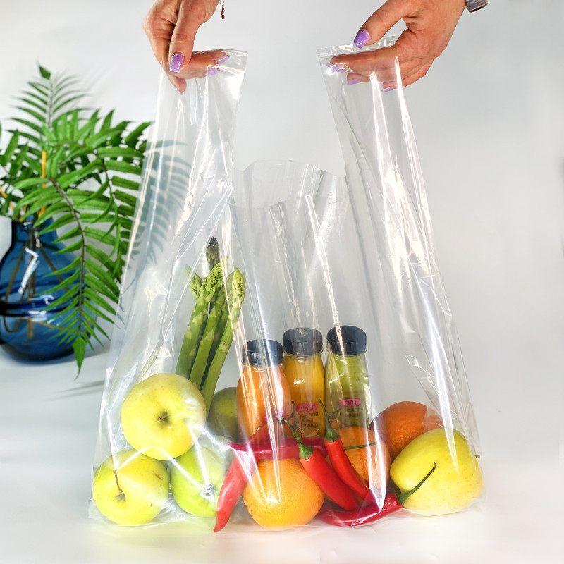 Пакет майка АКТ, 40(2х11)х55см, 50 мкм, (25 шт.), LDPE пищевой, прозрачный Павлоград - изображение 3