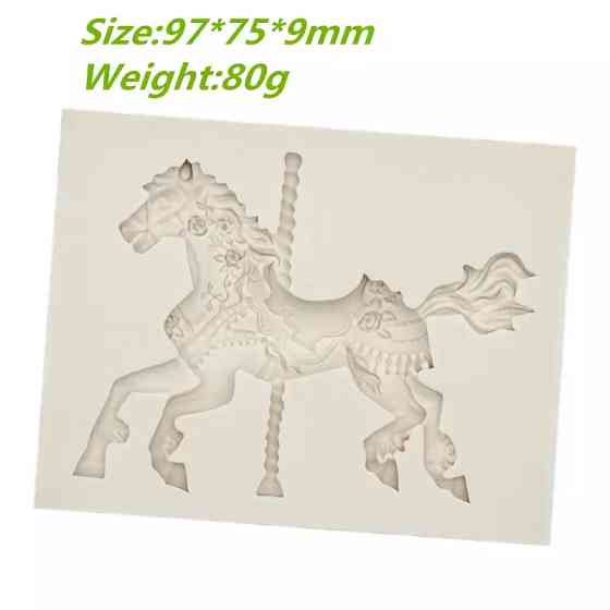 Силиконовая форма Лошадь 97 на 75 мм серый Киев