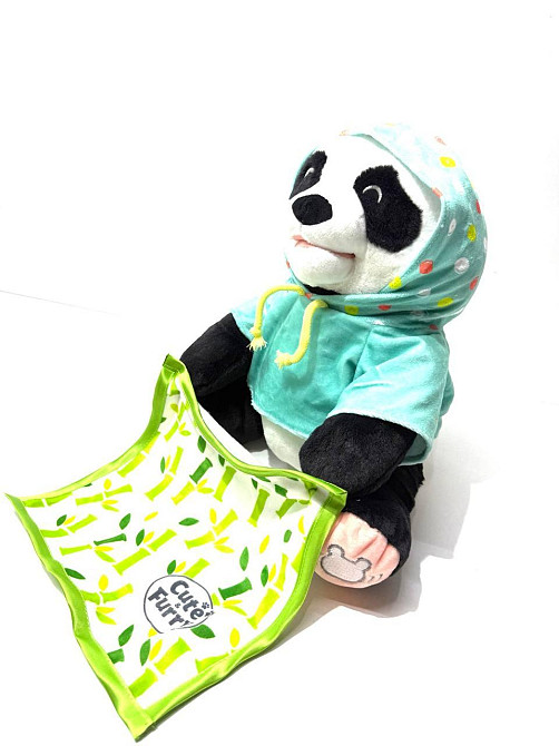 Панда казкар інтерактивний грає у хованки 14 фраз розповідає казку 27 см Чорно-білий (6226 I UA) Чернігів - фото 7