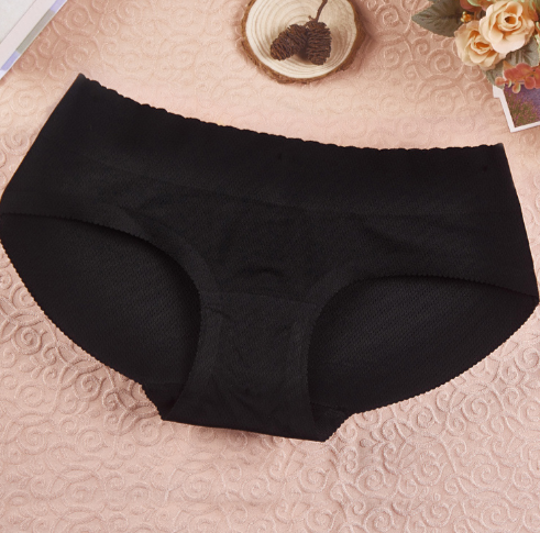 Труси з пушапом жіночі в сіточку безшовні чорний 2XL(46р.) Київ