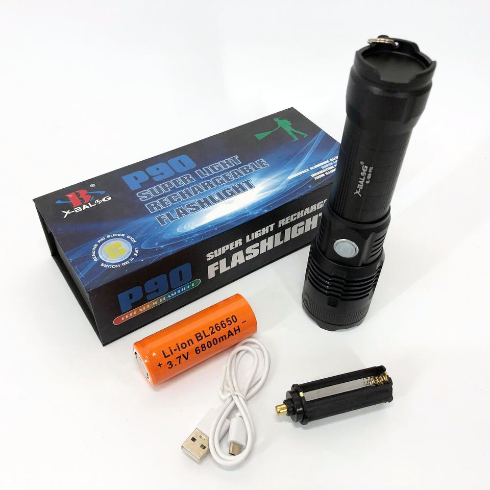 Портативный LED фонарь на батарее, Усиленный ручной фонарик, Армейские тактические фонари ZM-86 Киев - изображение 9