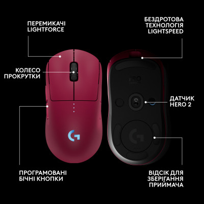 Мишка Logitech G Pro 2 Lightspeed Wireless Magenta (910-007309) Вінниця - фото 12