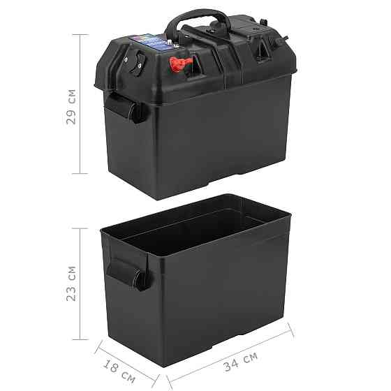 Ящик аккумуляторный с зарядкой USB, с выключателями 60А+10А C11517-1 Черкассы