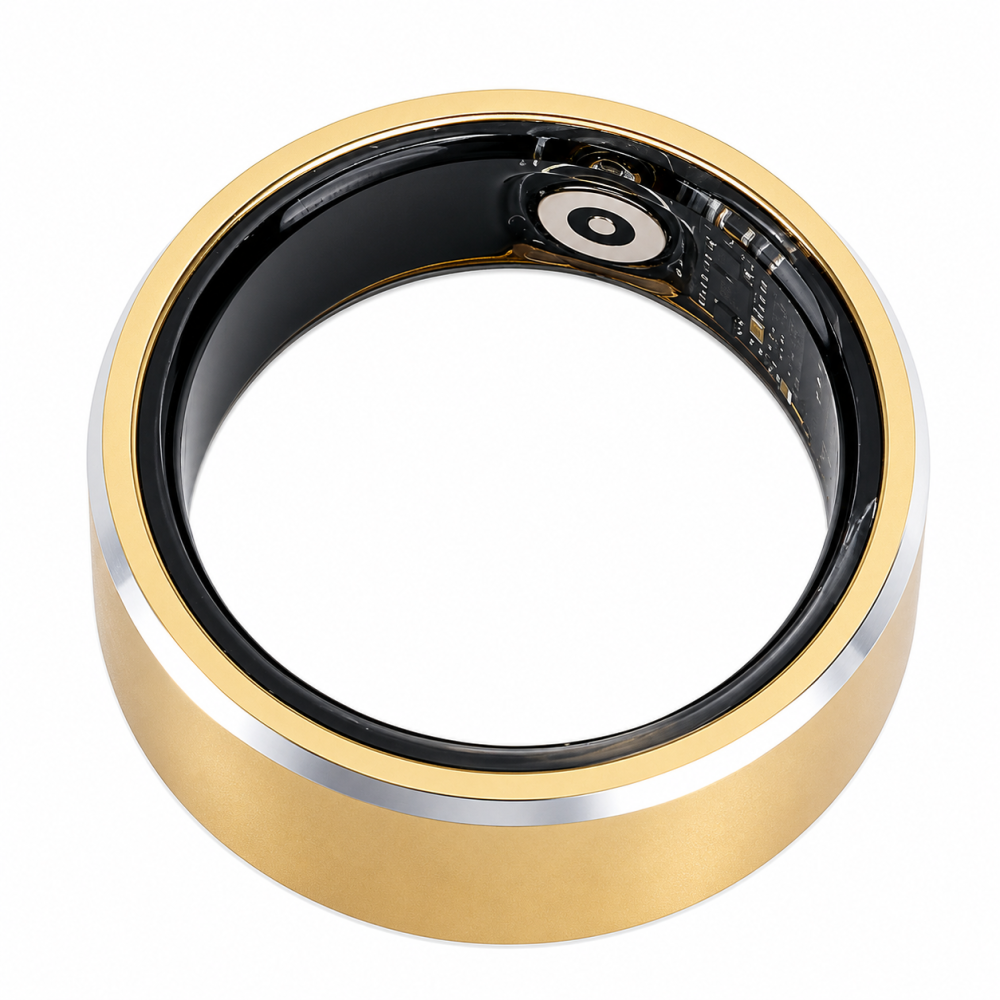 Умное кольцо Smart Ring IP68 для мониторинга здоровья и активности, фитнес-трекер Bluetooth для Android и iOS, золотое, размер 10 Киев - изображение 6