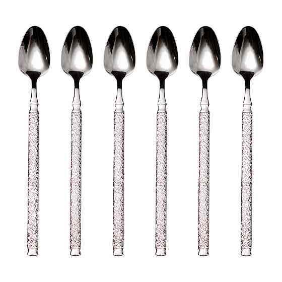 Набір десертних ложок 6 штук з нержавіючої сталі 20 (см) Срібло HP-8-38 Коломия