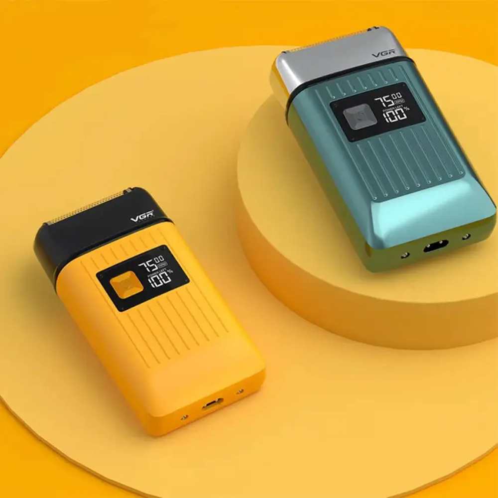 Электробритва шейвер VGR V-357 с USB и LED дисплеем,Желтая SBR Киев - изображение 2