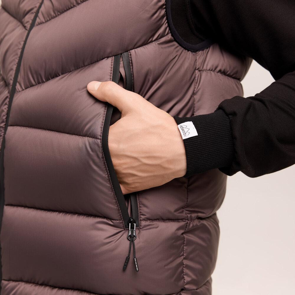 Шоколадная мужская жилетка Pobedov Puffer Киев - изображение 8