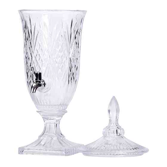 Лимонадниця з краном на ніжці скляна для напоїв 2 л 46 см HP-19-15 Київ