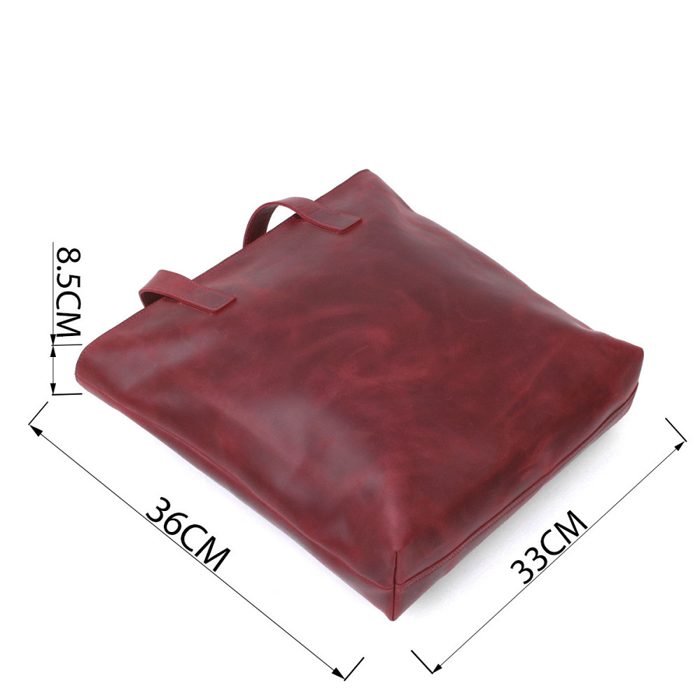 Винтажная женская сумка-шоппер Бордовый (SHVIGEL) Киев - изображение 7