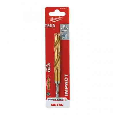 Сверло Milwaukee по металлу RedHEX HSS-G TiN, 12,0 мм (48894727) Винница