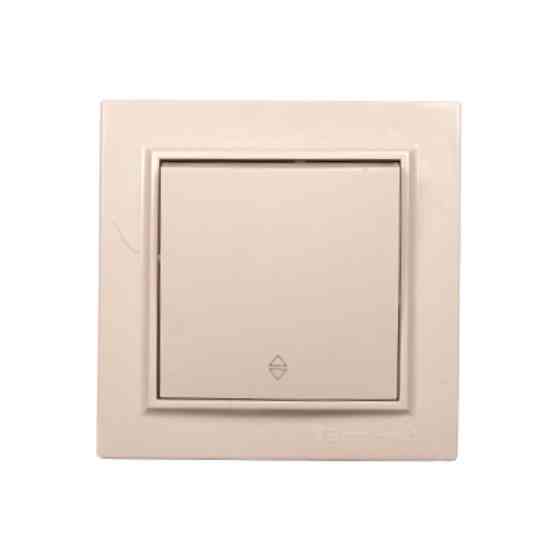 Выключатель одноклавишный проходной, Enzo латте Днепр