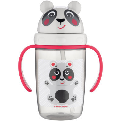 Поильник-непроливайка Canpol babies Hello Little с трубочкой 400 мл Бежевый (56/500_bei) Винница - изображение 1