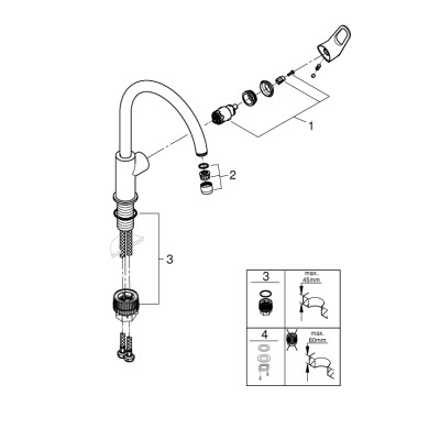 Смеситель Grohe 31555001 (CV030532) Винница - изображение 3