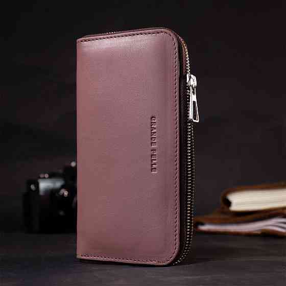 Практичное портмоне з натуральної шкіри (GRANDE PELLE) Київ