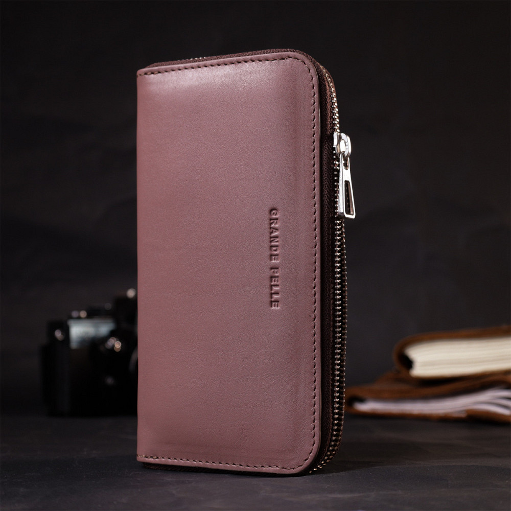 Практичное портмоне з натуральної шкіри (GRANDE PELLE) Київ - фото 2