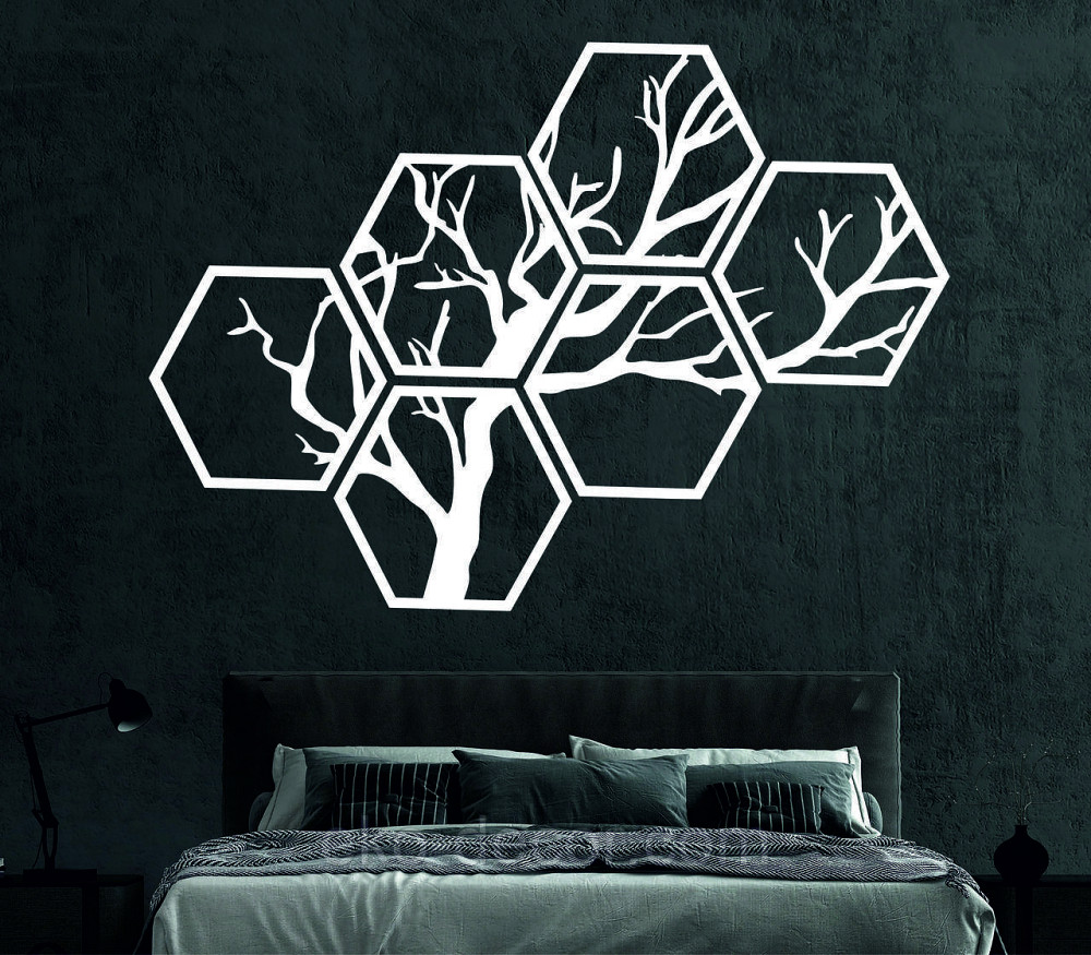 Декоративное настенное Панно «Дерево», Декор на стену 150*106 см, Белый, Ручная работа Киев - изображение 3