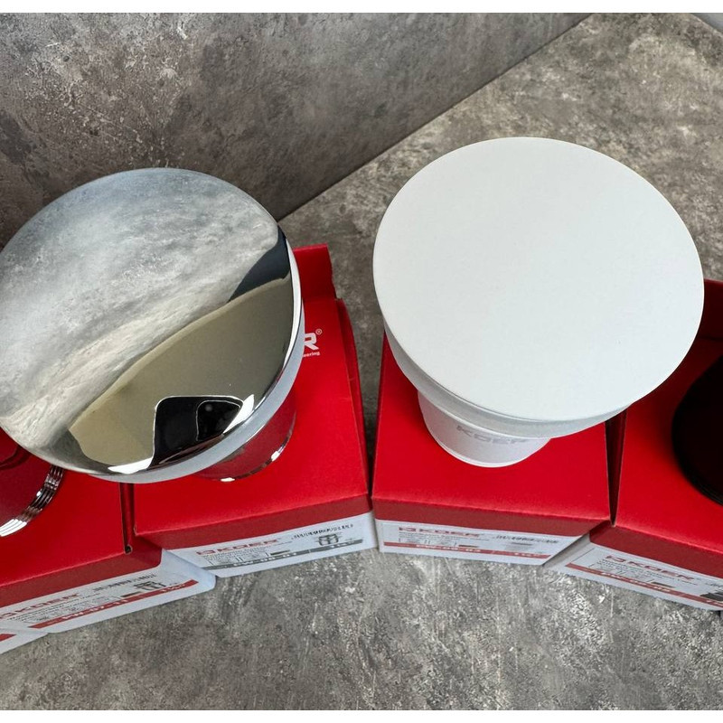 Донный клапан для раковины Koer PW-08-03 1 1/4'' без перелива автоматический СLICK-СLACK (Цвет белый) (KR5787) Киев - изображение 3