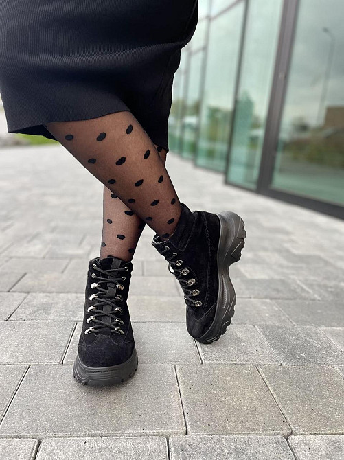 Черевики жіночі RONE чорні замша натуральна весна-осінь 36р. (2778) Коломыя - изображение 7